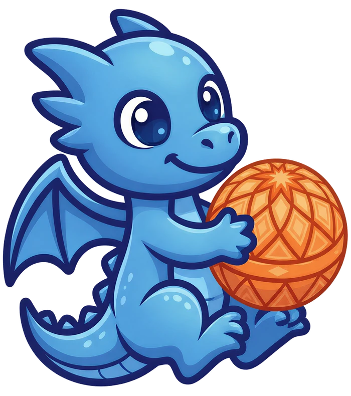 鞠を持ったDracoroのドラゴン